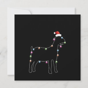 Santa Goat Weihnachtsfarbe LED Light Xmas Ziege Einladung