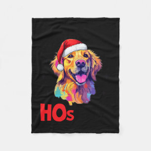 Santa Golden Retriever Hund da sind einige Hos in  Fleecedecke