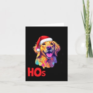 Santa Golden Retriever Hund da sind einige Hos in  Karte