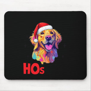 Santa Golden Retriever Hund da sind einige Hos in  Mousepad