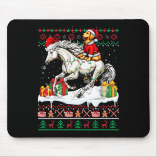 Santa Golden Retriever Reiten Weihnachten Mousepad