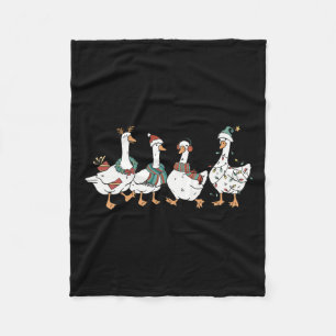 Santa Goose auf der Loose Merry Goosemas Weihnacht Fleecedecke