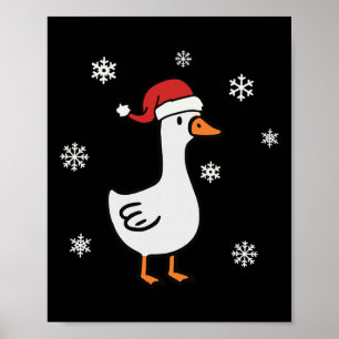 Santa Goose auf der Loose Merry Goosemas Weihnacht Poster
