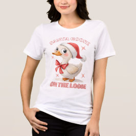 Santa Gose auf Loose - Funny Christmas Gans Tri-Blend Shirt