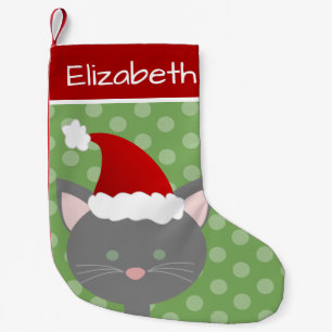 Santa Gray Kitty Kleiner Weihnachtsstrumpf