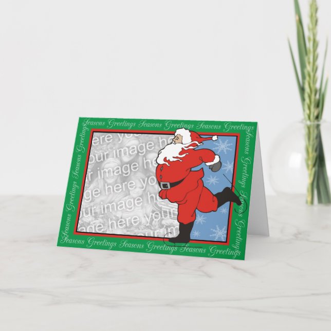 Santa Greetings Feiertagskarte (Vorderseite)