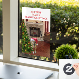 Santa GSD Dog Weihnachtsbaum Zuhause Store Vinyl 8 Fensteraufkleber