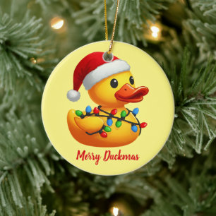 Santa Gummiente Weihnachtsente Frohe Entenweihnach Keramik Ornament