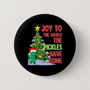 Santa-Gürkchen-Weihnachtsbaumlichter Lustiges Gürk Button