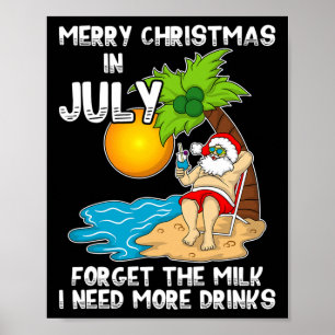 Santa Halbjahres-Weihnachtsfeier Sommerstrand - We Poster
