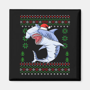 Santa Hammerhai-Shark-Weihnachten hässlicher Weihn Magnet