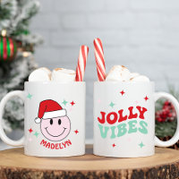Santa Happy Face Personalisiert Jolly Vibes