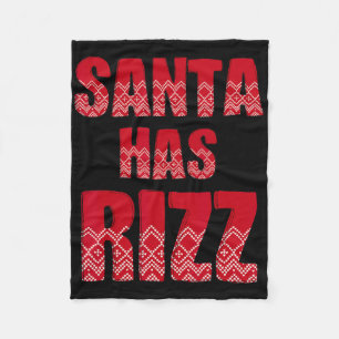 Santa has Rizz - Funny Gen Alpha Slang Christmas T Fleecedecke