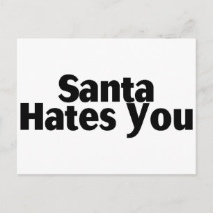 Santa hasst dich feiertagspostkarte