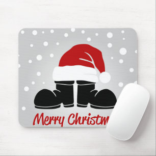 Santa hat and bootsb mousepad