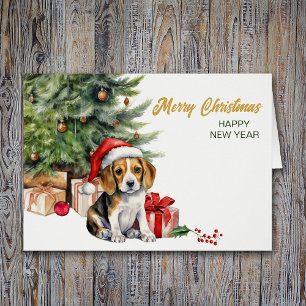 Santa Hat Beagle Hound Chien Chien Chien Chien Chi