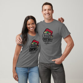Santa Hat Christmas Crew Matching Family T-Shirt