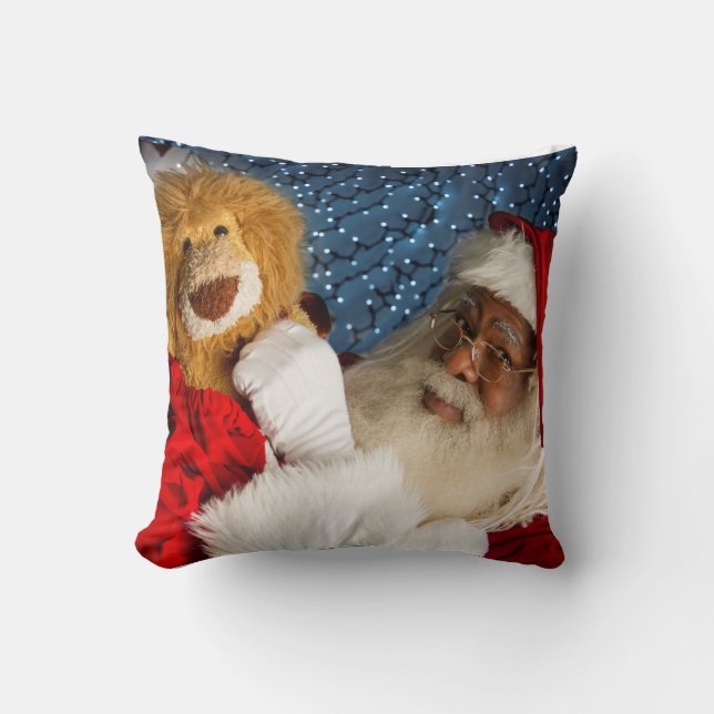 Santa hat ein weiches Herzklopfen Kissen (Vorderseite)