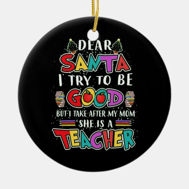 SANTA HAT ES EINFACH BARKEEPER KERAMIK ORNAMENT (Vorne)