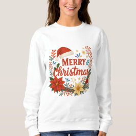 Santa Hat Merry Christmas Sweatshirt