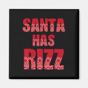 Santa hat Rizz - Lustiger Gen Alpha Slang Weihnach Magnet