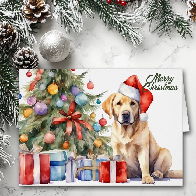 Santa Hat Yellow Labrador Retriever Christmas (Von Creator hochgeladen)