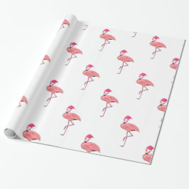 Santa Helper Flamingos Pattern Geschenkpapier
