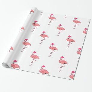 Santa Helper Flamingos Pattern Geschenkpapier