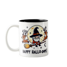 Santa Hexenbesen-Flug Tasse – Halloween-Weihnachte