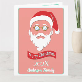 Santa Hipster Style Card Karte