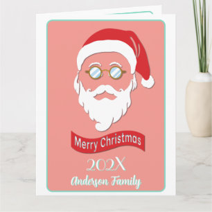 Santa Hipster Style Card Karte