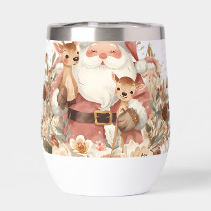 Santa-Hirsch-Brief-Tasse Winter-Alphabet-Illustrat