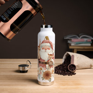 Santa-Hirsch-Brief-Tasse Winter-Alphabet-Illustrat Trinkflasche