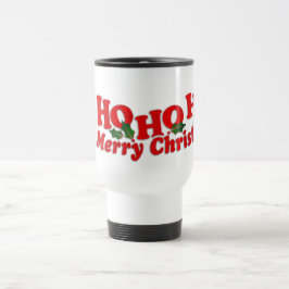 Santa "Ho Ho Ho Frohe Weihnachten" Reisetuch Reisebecher