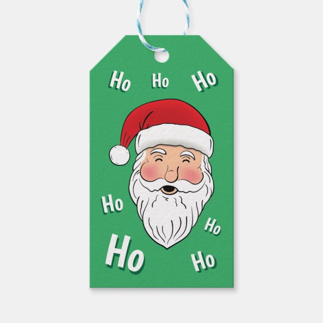 Santa (Ho, Ho, Ho) Geschenkanhänger (Vorderseite)