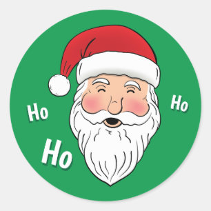 Santa (Ho, Ho, Ho) Runder Aufkleber