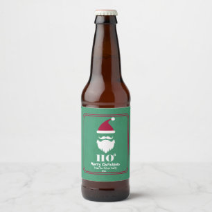 Santa, Ho Ho Ho, Urlaub Bierflaschenetikett