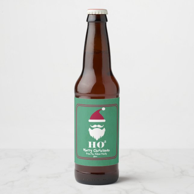 Santa, Ho Ho, Holiday, Bierflaschenetikett (Vorderseite)