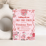 Santa Ho Ho Hos Funny Friendsmas Weihnachtsfeierta Einladung<br><div class="desc">Verbringen Sie den Feiertagssjubiläum mit unserer individuell gestaltbaren Weihnachtsdruckeinladung,  die sich perfekt für Ansammlungen und Familienfeiern eignet. Mit eleganten Designs und leicht zu bearbeitenden Texten Set diese Einladung den Ton für eine fröhliche Urlaubssaison. 51SE A</div>