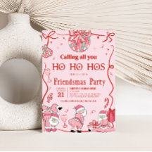 Santa Ho Ho Hos Funny Friendsmas Weihnachtsfeierta