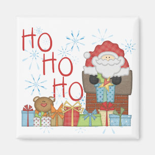 Santa Ho Ho Tshirts und Geschenke Magnet