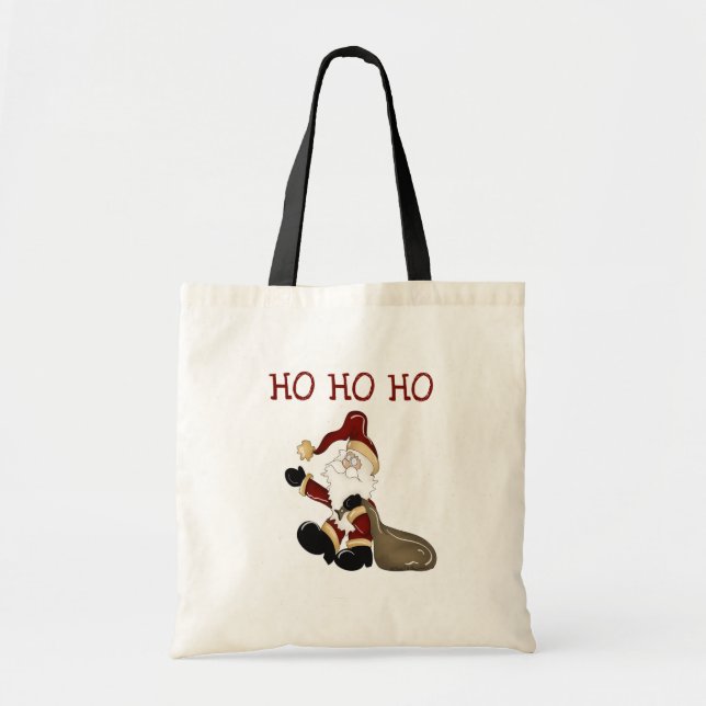 Santa HO HO Tshirts und Geschenke Tragetasche (Vorne)
