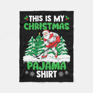 Santa Hockey Spieler Xmas Sportarten Dies Ist Weih Fleecedecke
