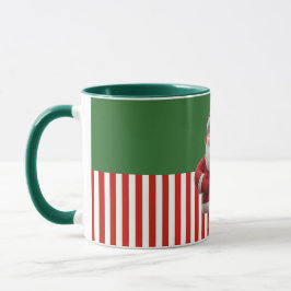 Santa Holding Reindeer Toy Tasse