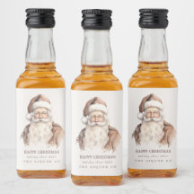 Santa Holiday Favoriten Mini Liquor Flaschen Etike