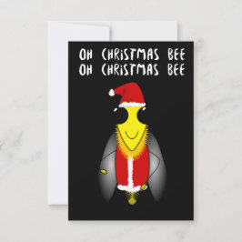 Santa Honey Bee Christmas Card Dankeskarte