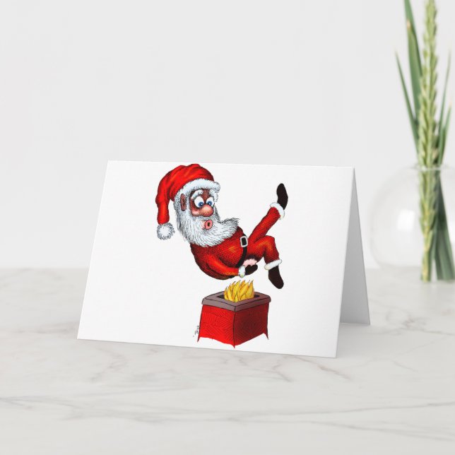 Santa Hot Butt Feiertagskarte (Vorderseite)