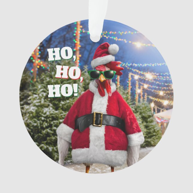 Santa Huhn Ornament (Vorderseite)