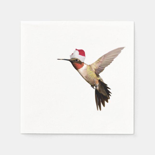 Santa Hummingbird Serviette (Vorderseite)