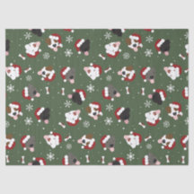 Santa Hunde auf Grün